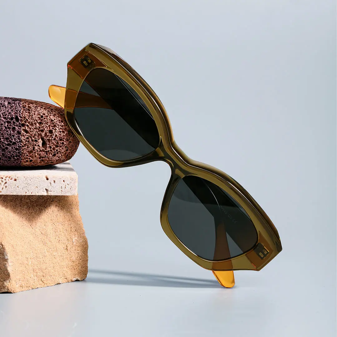 Set view of Appl geometric pc sunglasses GP0162404 in brown