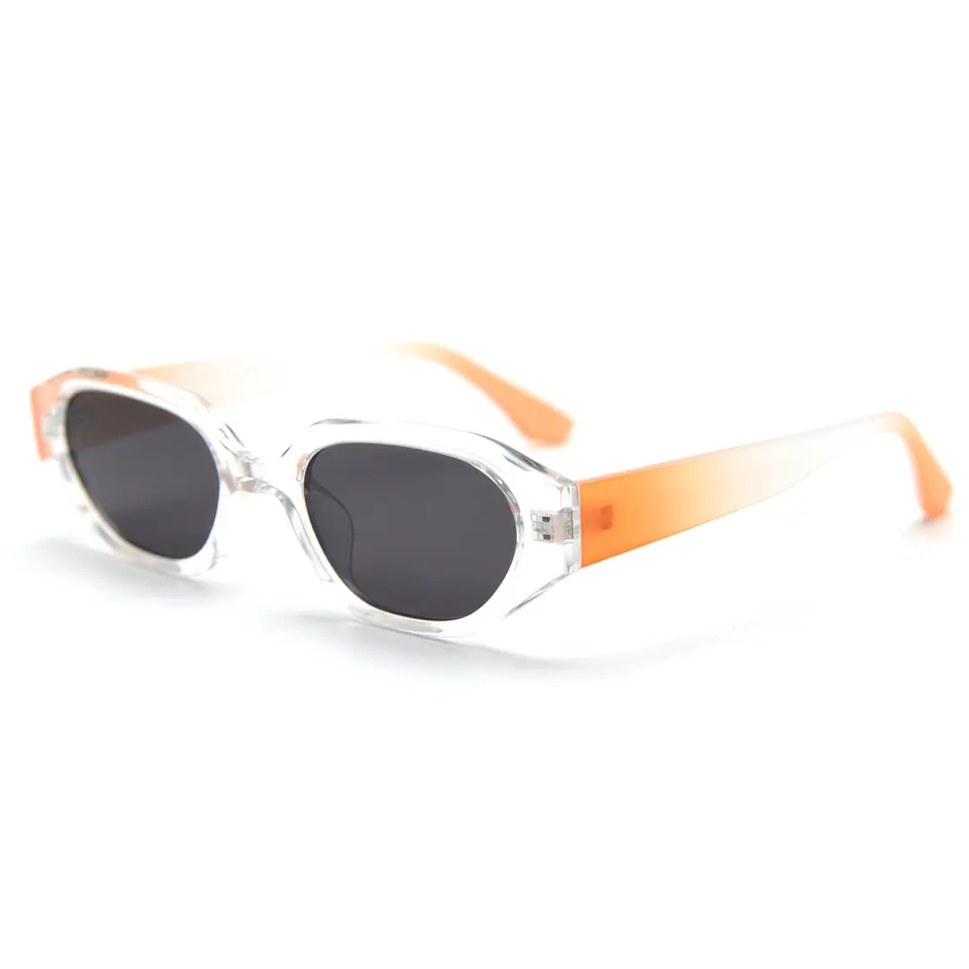 Angle view of Appl geometric pc sunglasses GP0162404 in clear