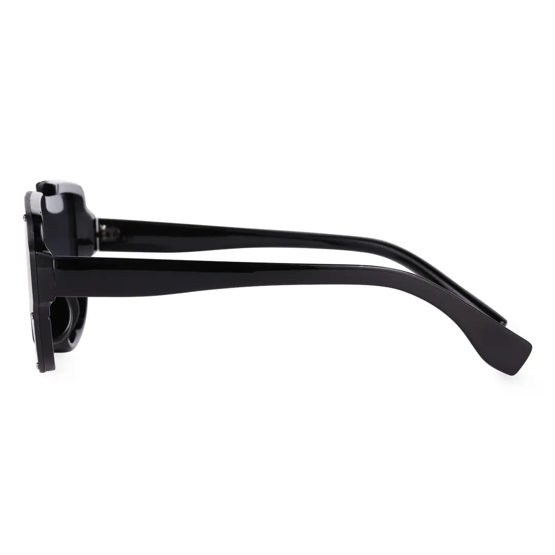 Side view of Bake fashion geometric pc sunglasses GP0202302 in black