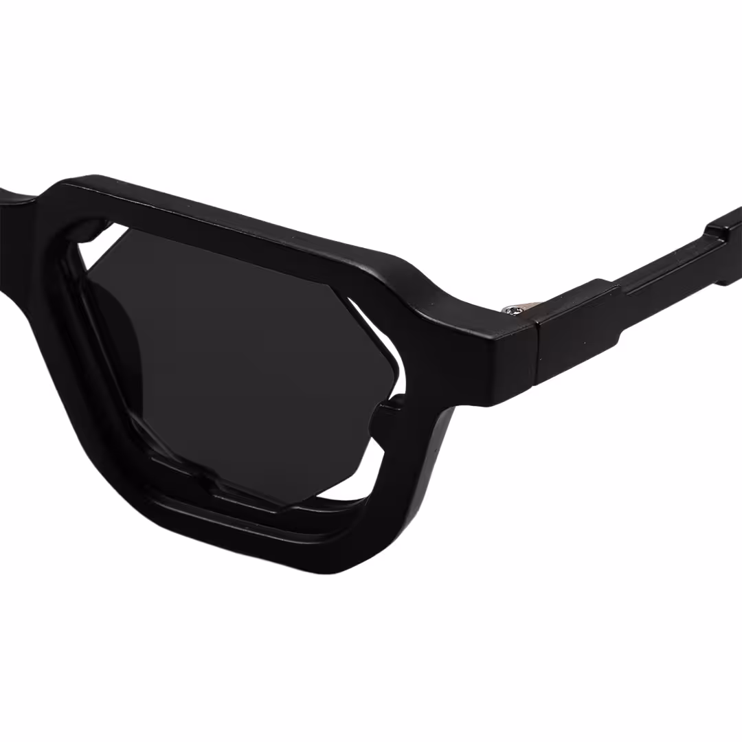 End piece detail of Talin fashion geometric pc sunglasses GP0482605 in black