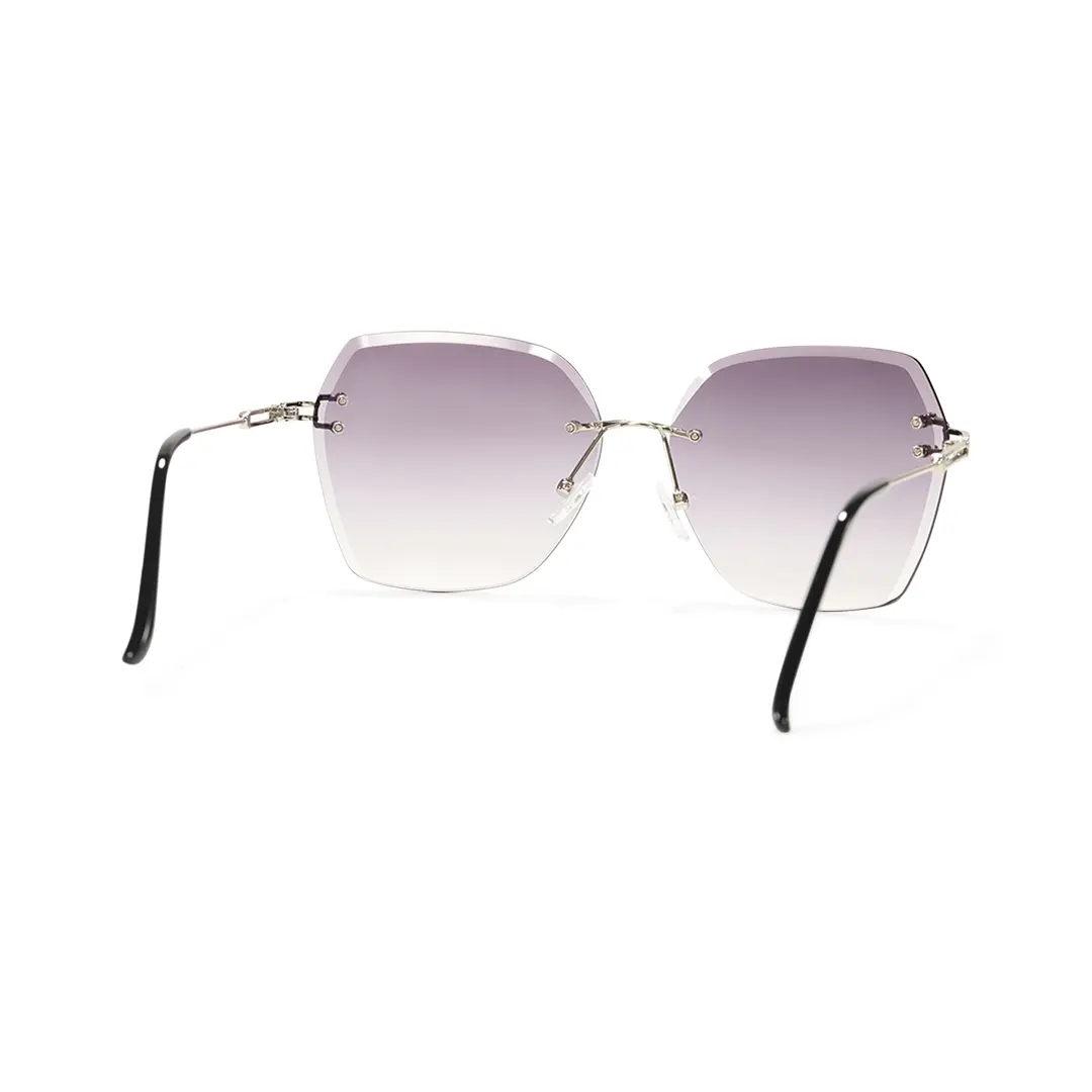 Back view of Tara geometric metal sunglasses GX0082505 in grey
