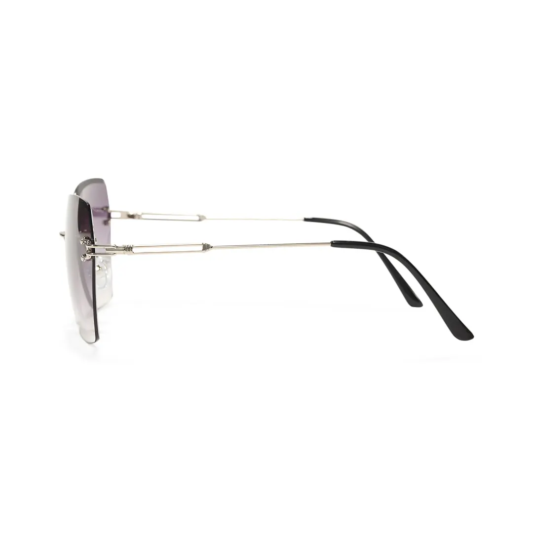 Side view of Tara geometric metal sunglasses GX0082505 in grey