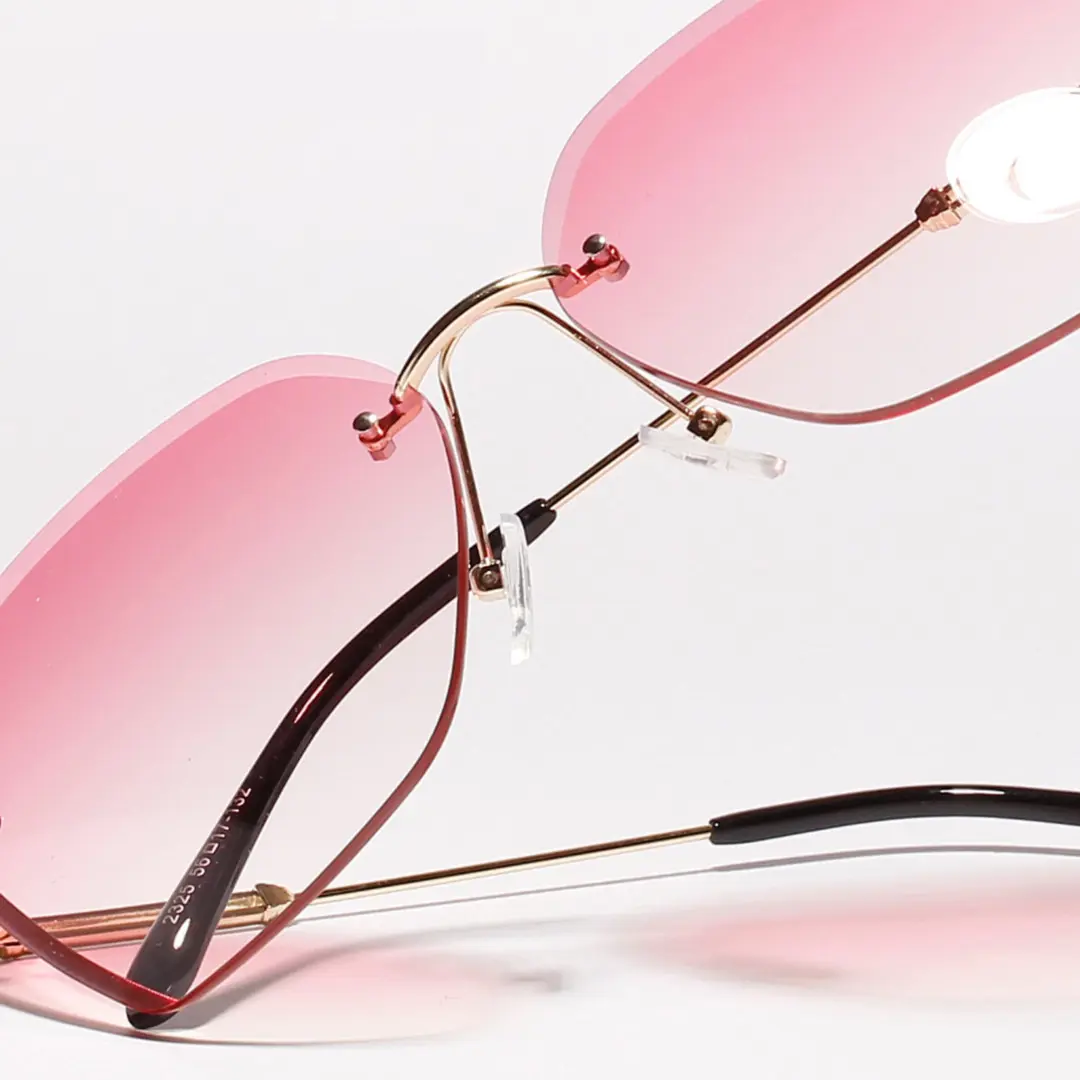Frame detail view of Tara geometric metal sunglasses GX0082505 in pink