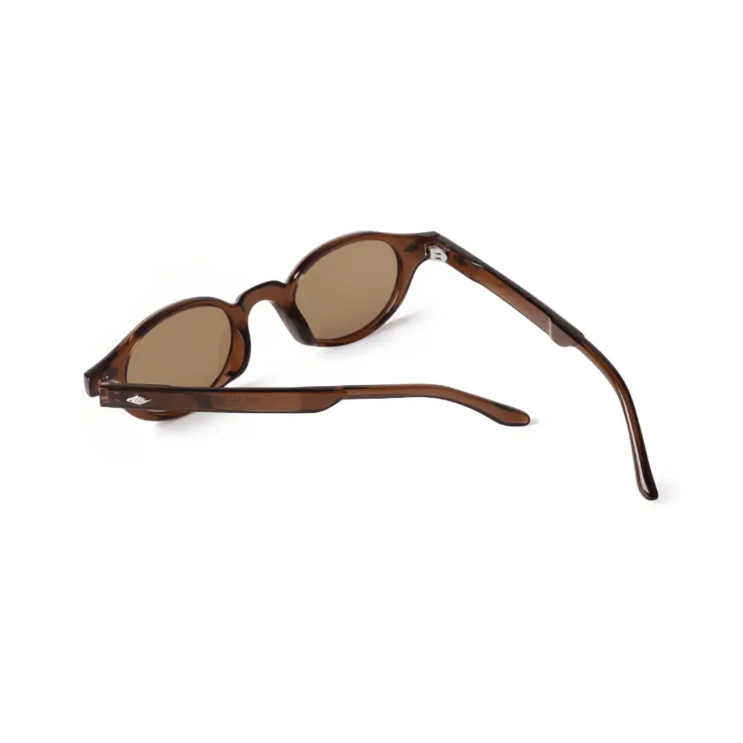 Back view of Sharon vintage oval pc sunglasses in beige. SPU: OP0062505