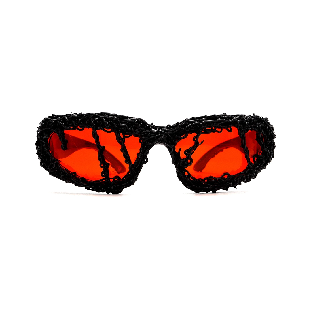 Front view of Molten oval pc sunglasses OP0102511 in red