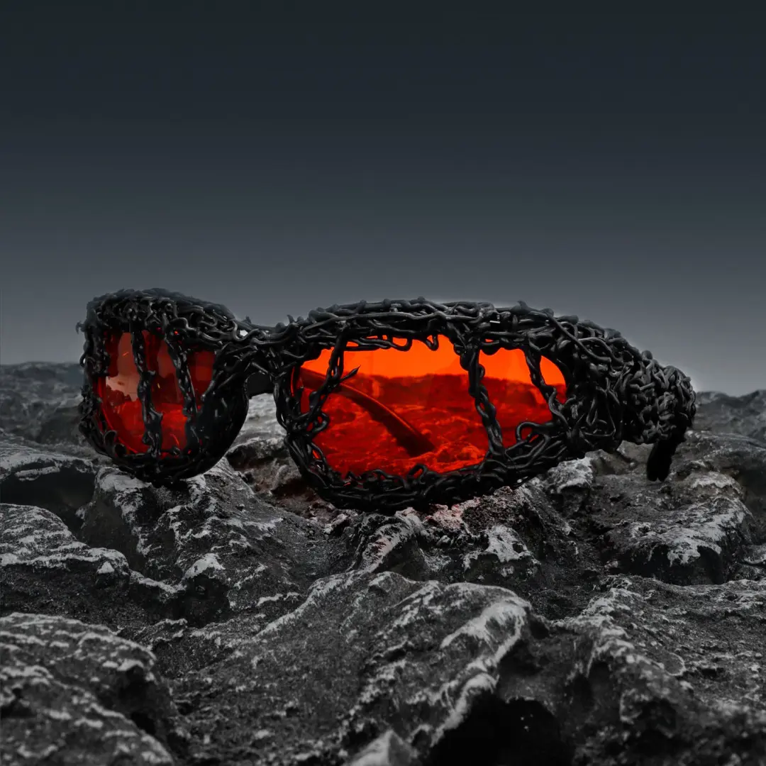 Set view of Molten oval pc sunglasses OP0102511 in red