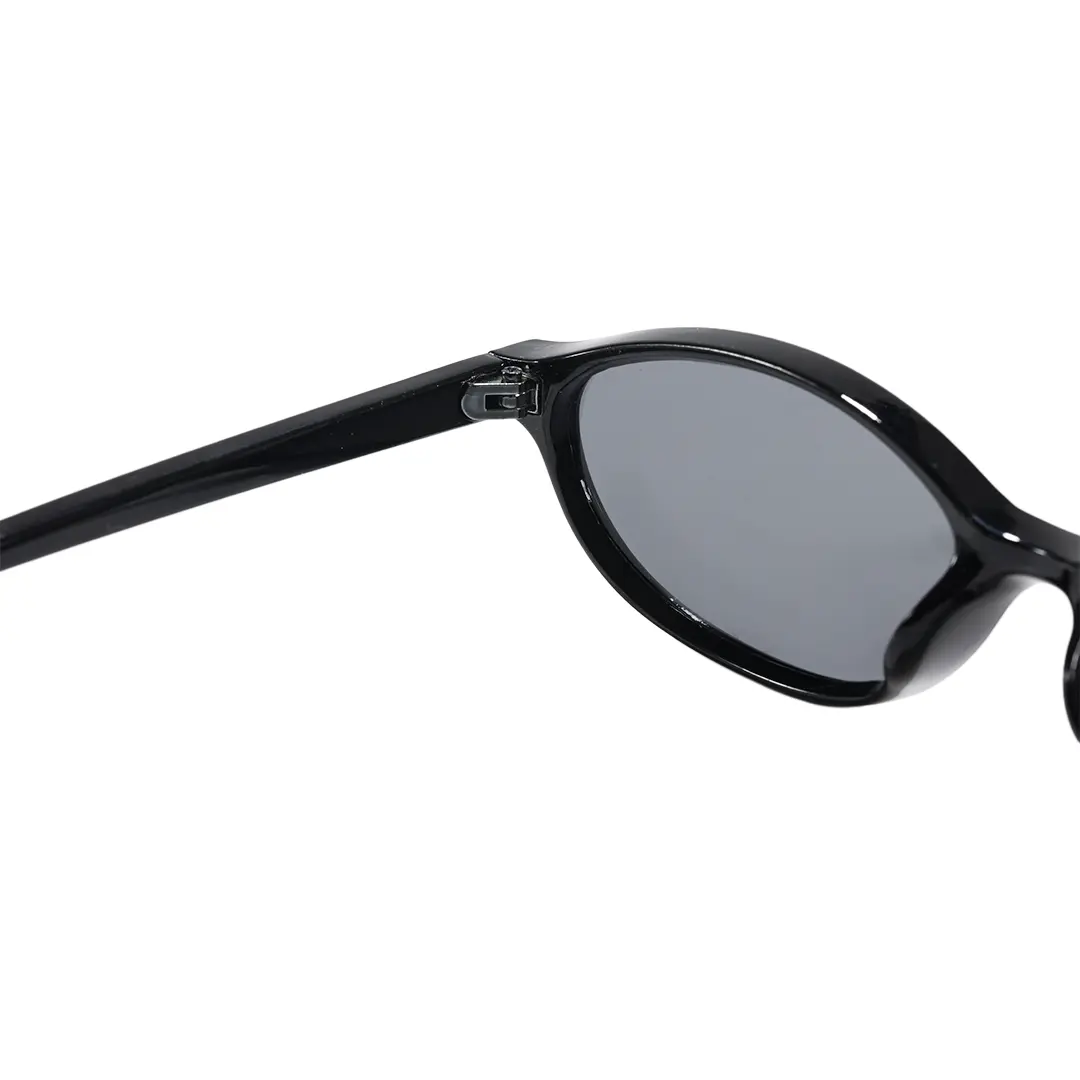 Hinge detail of Calisia oval pc sunglasses OP0272603 in black