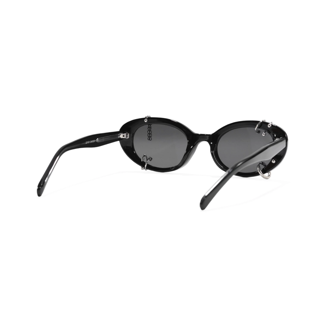 Back view of Alden oval tr90 handcrafted polarized sunglasses OR0022509 in black