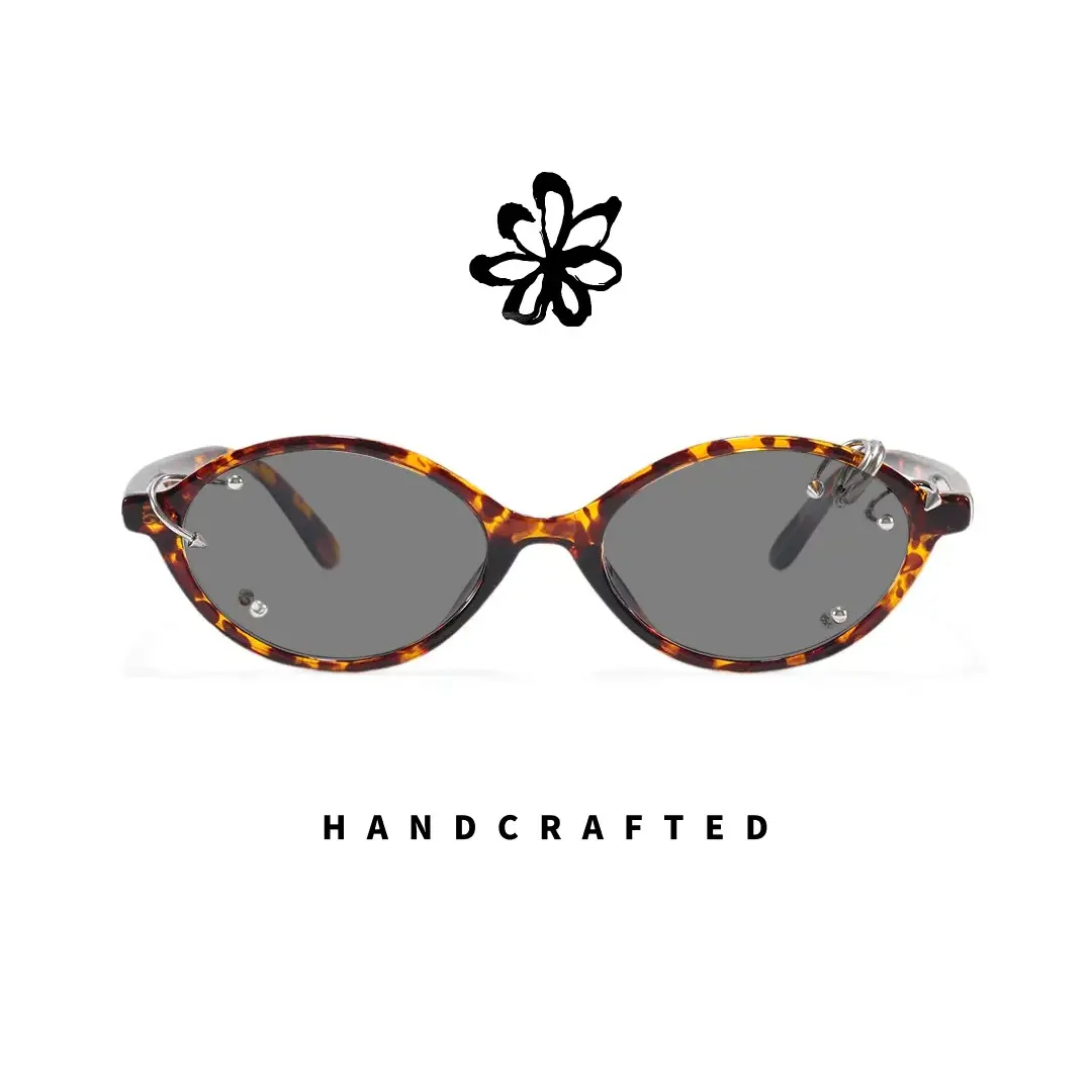 Front view of Sylas oval tr90 handcrafted polarized sunglasses OR0042509 in tortoise