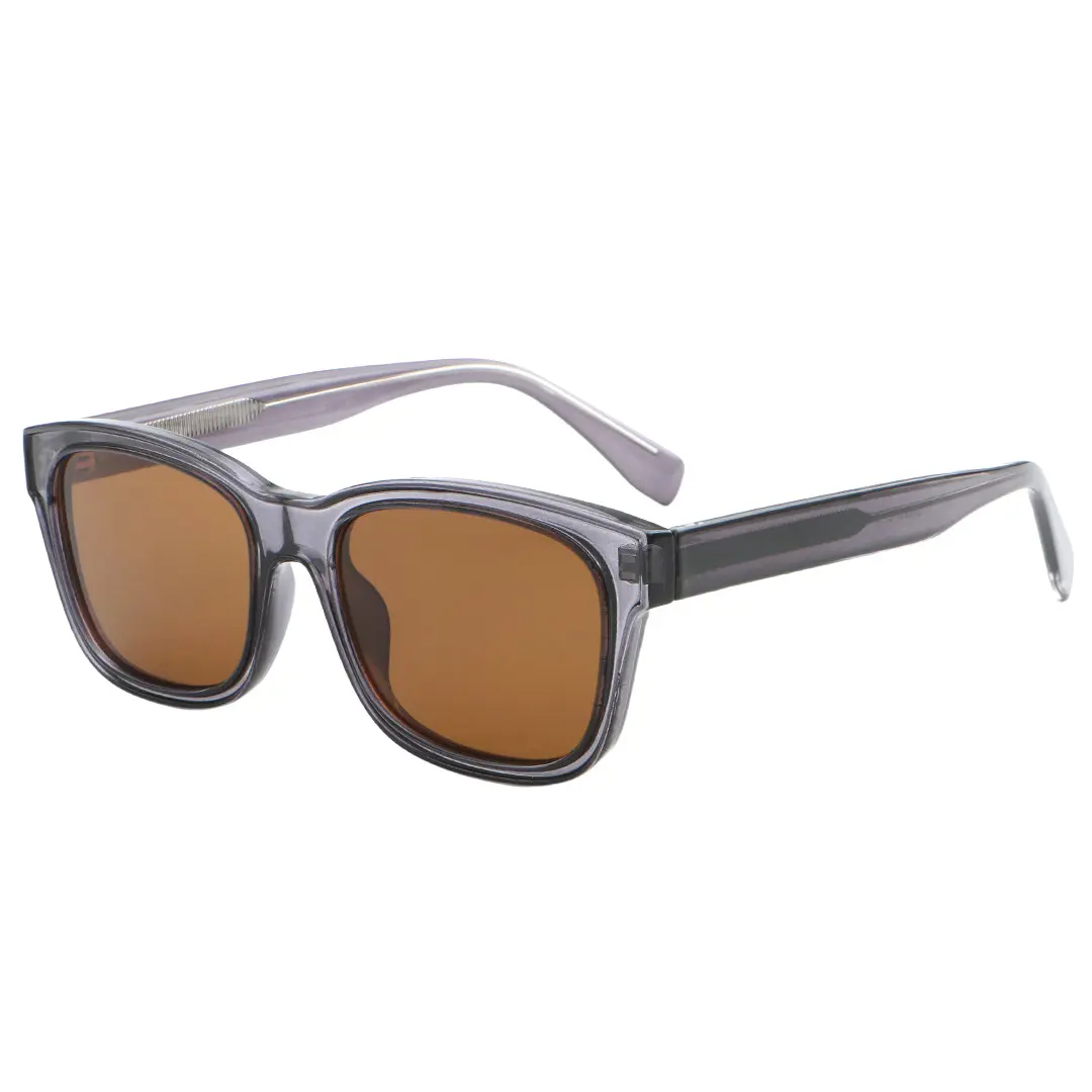 Angle view of Grant square acetate sunglasses RA0012402 in orange