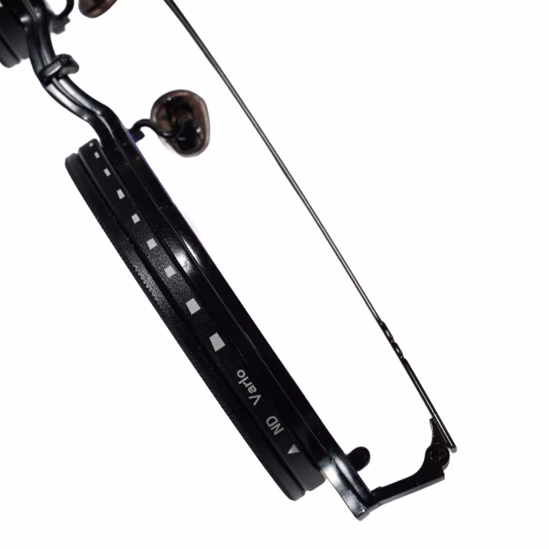 Frame detail view of Orinr steampunk round metal sunglasses RM0312605 in black