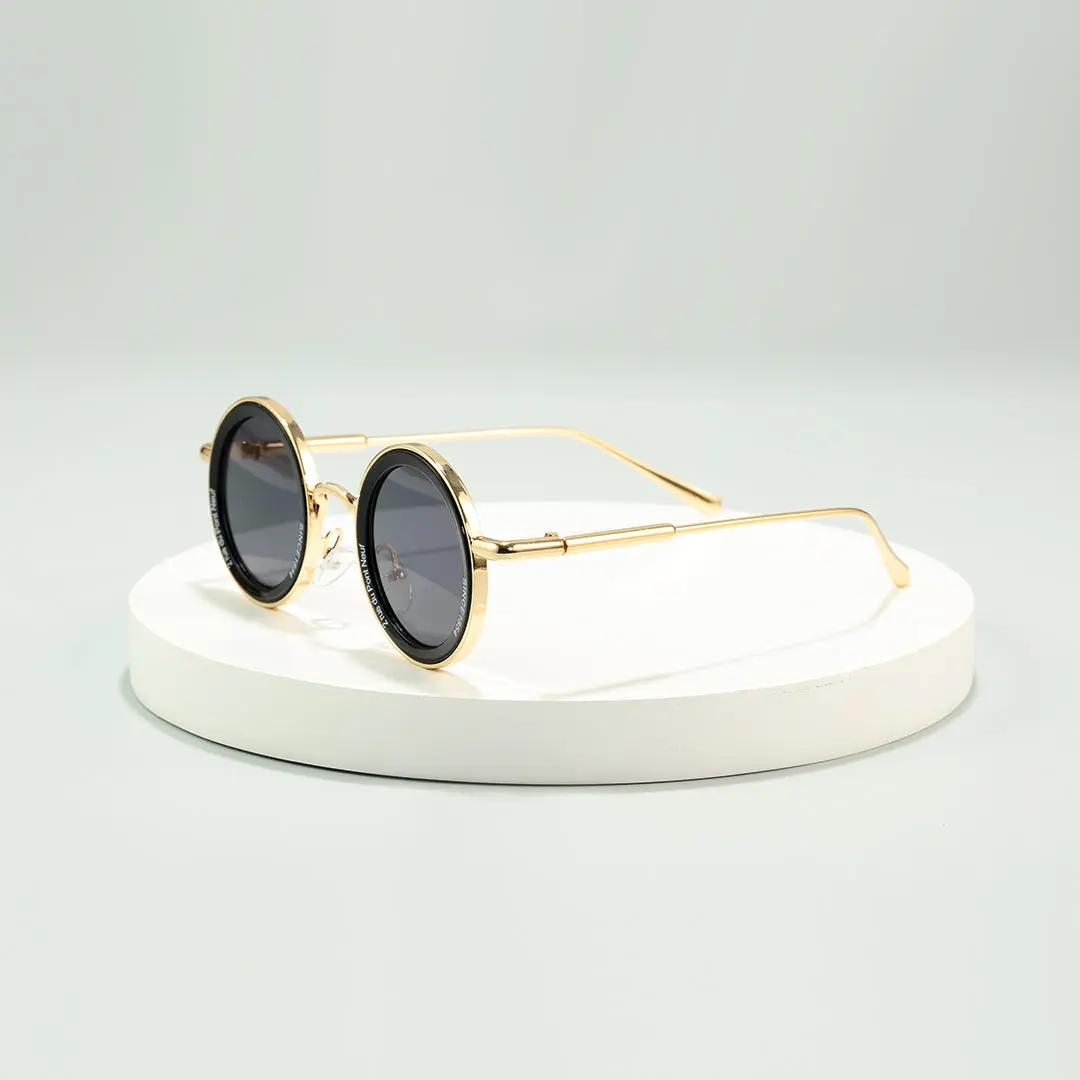Scene view of Cila round metal sunglasses RM0362504 in gold