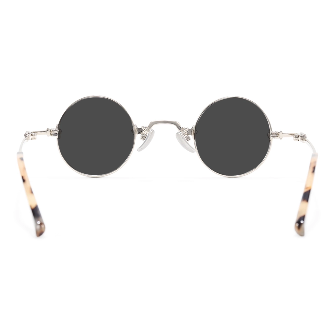 Back view of Regan john lennon round metal sunglasses RM0362505 in silver