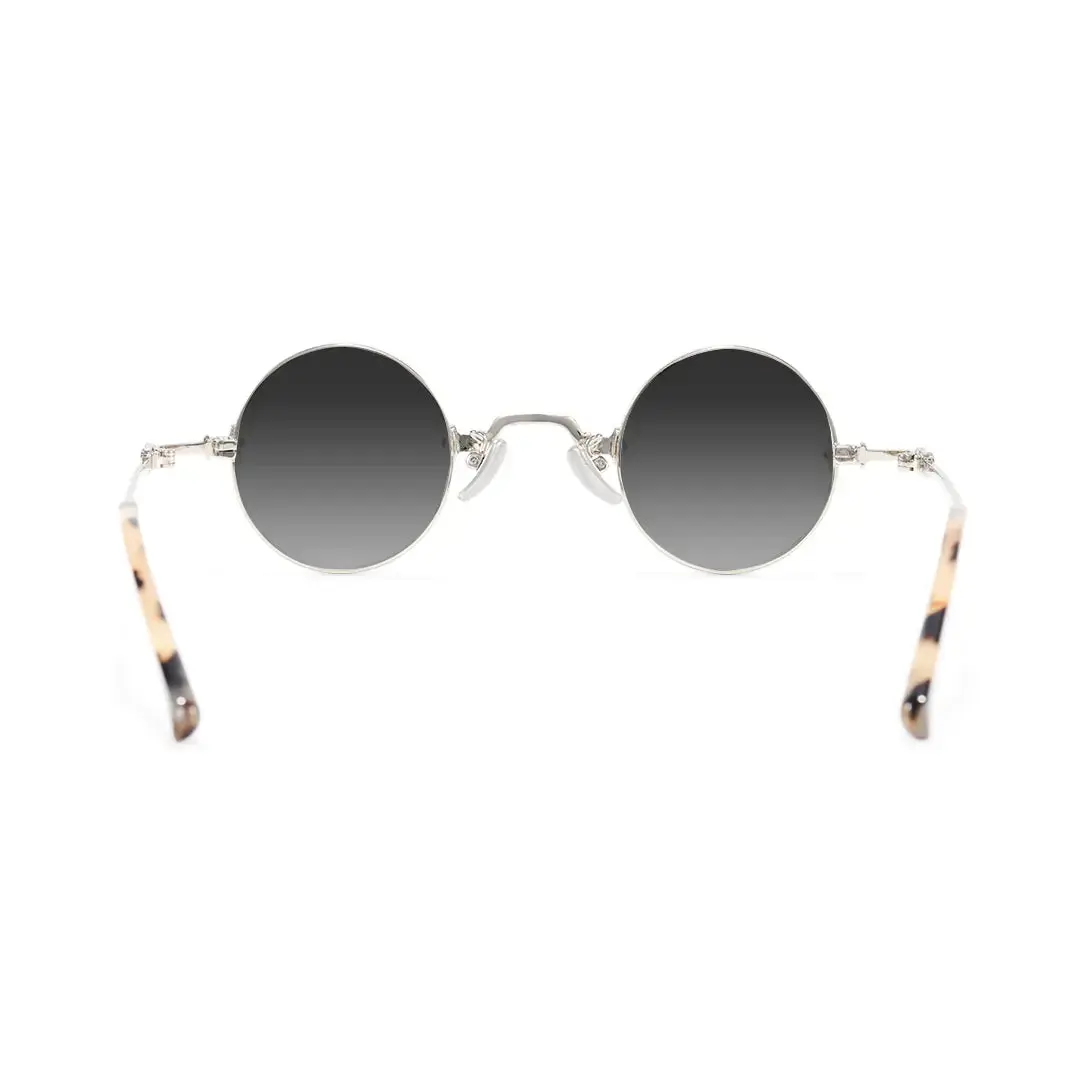 Back view of Regan round metal sunglasses RM0362505 in silver