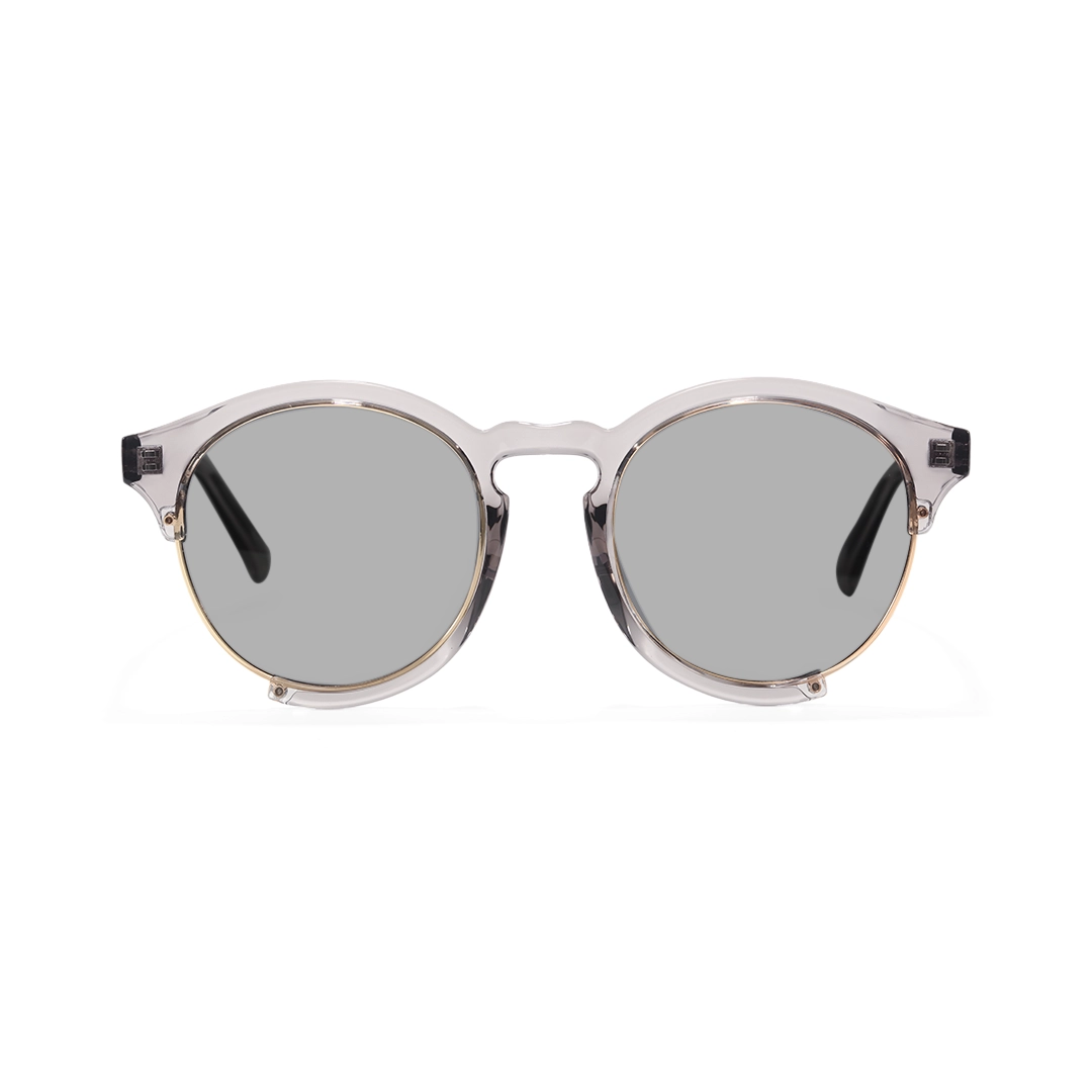 Front view of Boak round tr90 sunglasses RR0062402 in grey