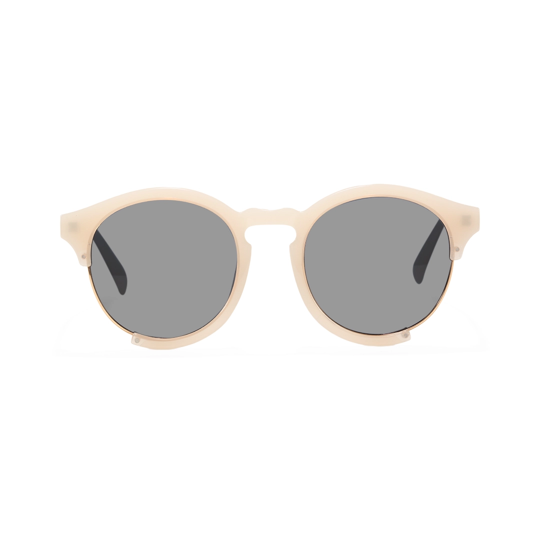 Front view of Boak round tr90 sunglasses RR0062402 in pink