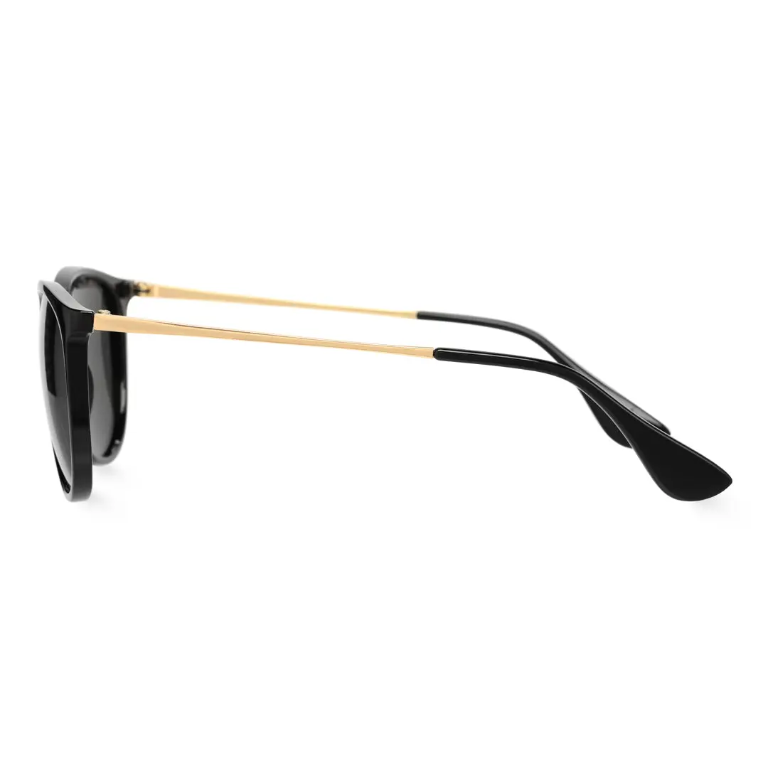 Side view of Kyle round tr90 sunglasses RR0082410 in black