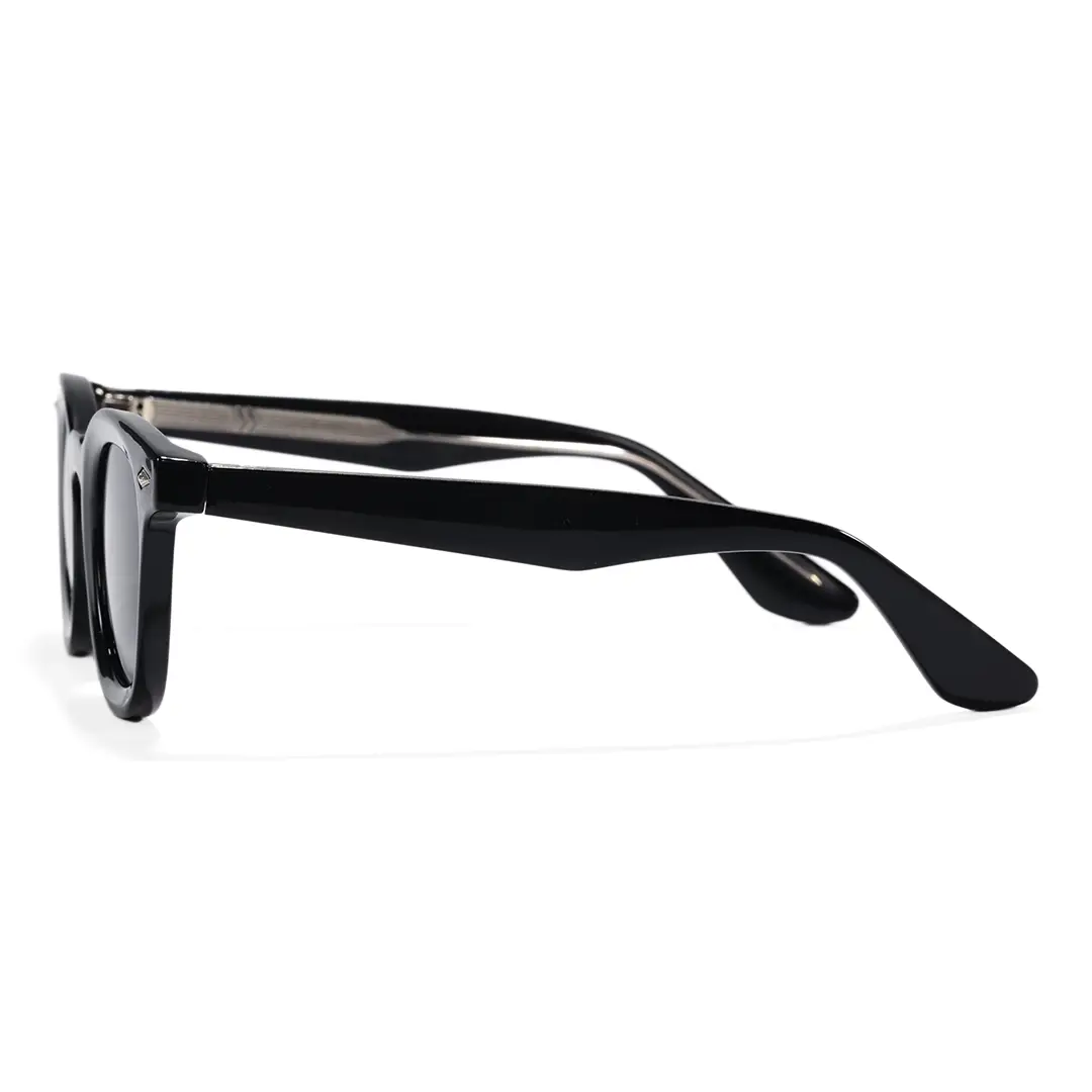 Side view of Ashlyn round tr90 sunglasses RR0122604 in black