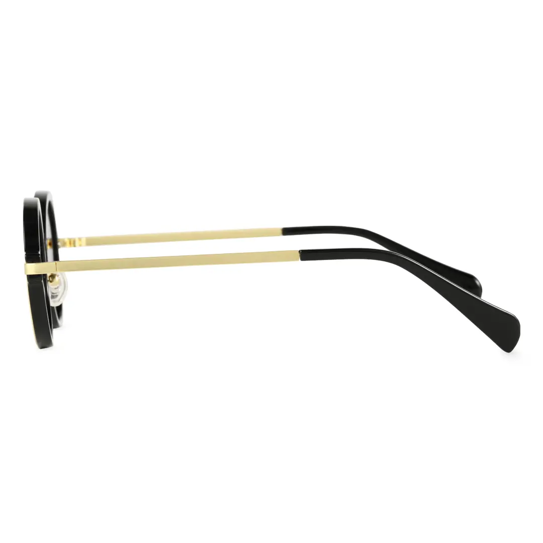 Side view of Bil vintage round tr90 sunglasses RR0192302 in gold