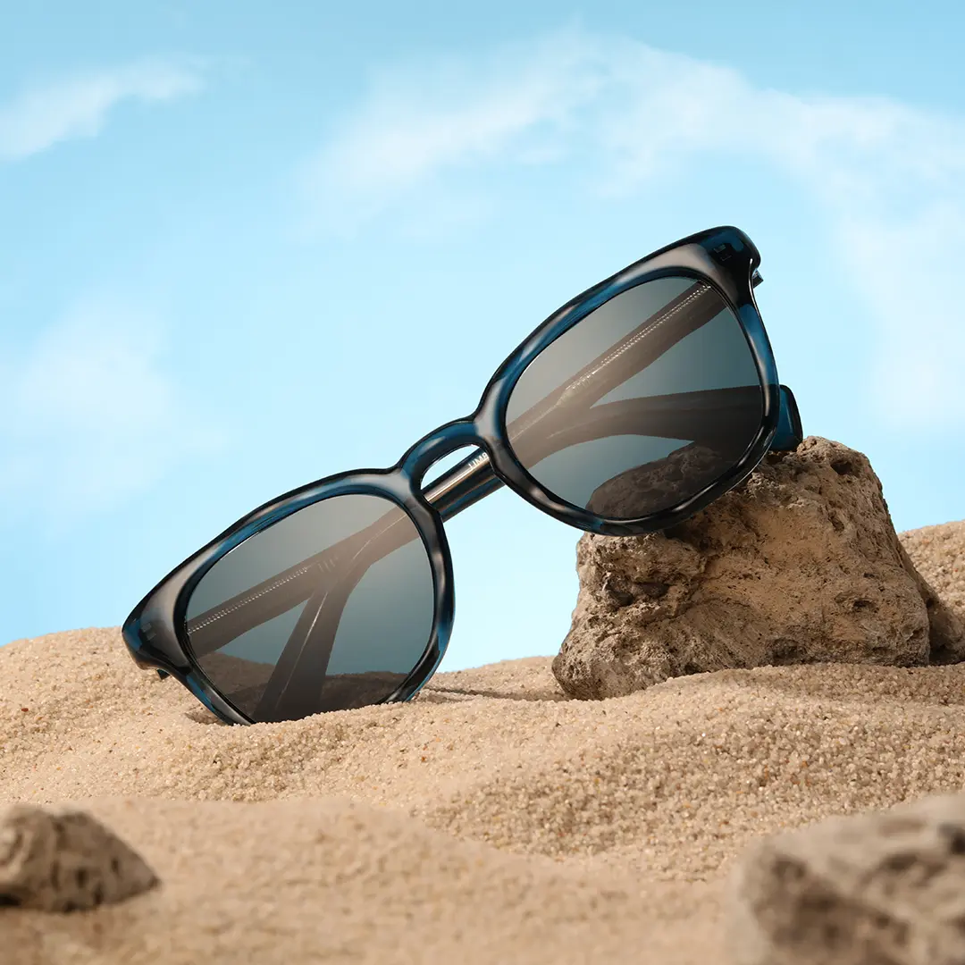 Scene view of Avery square pc sunglasses SP0032404 in black