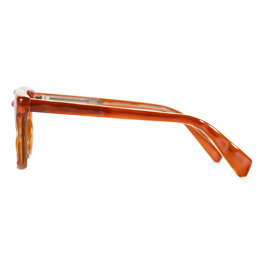 Side view of Avery square pc sunglasses SP0032404 in orange