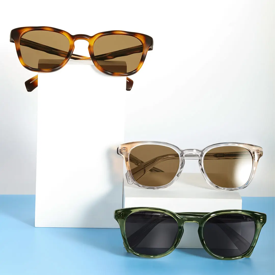 Scene view of Avery square pc sunglasses SP0032404 in tortoise