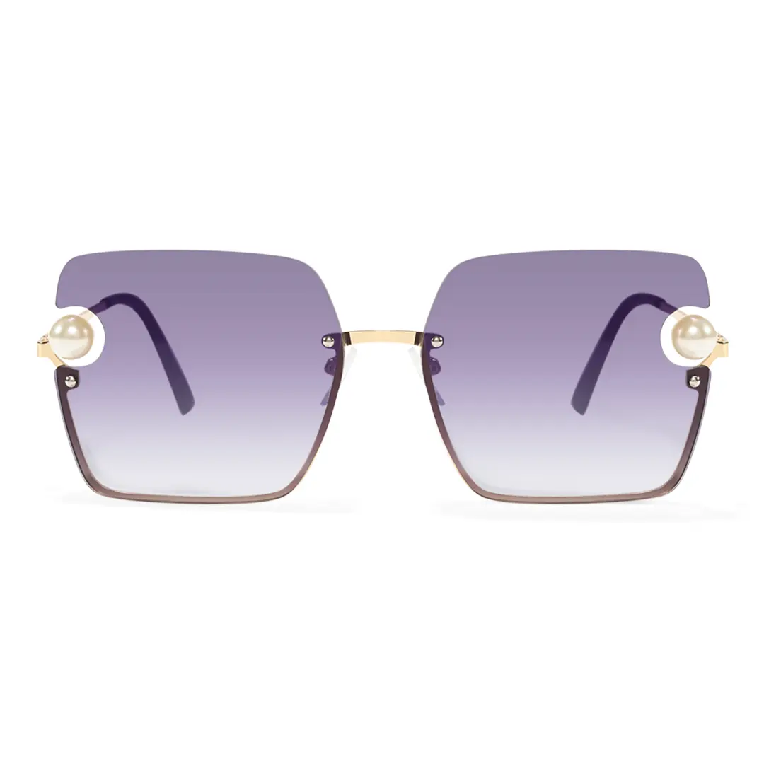 Front view of Zanna square pc sunglasses SP0052505 in grey