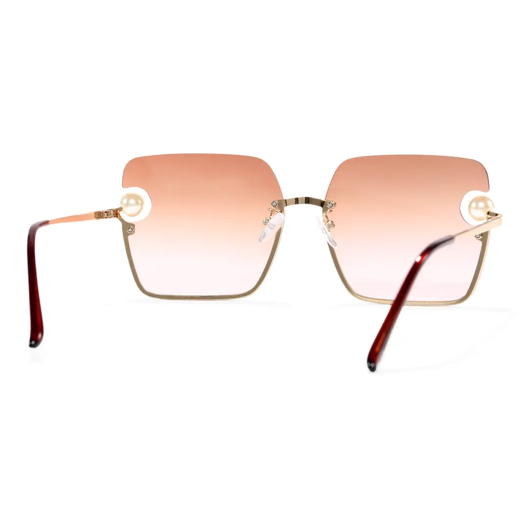 Back view of Zanna square pc sunglasses SP0052505 in pink