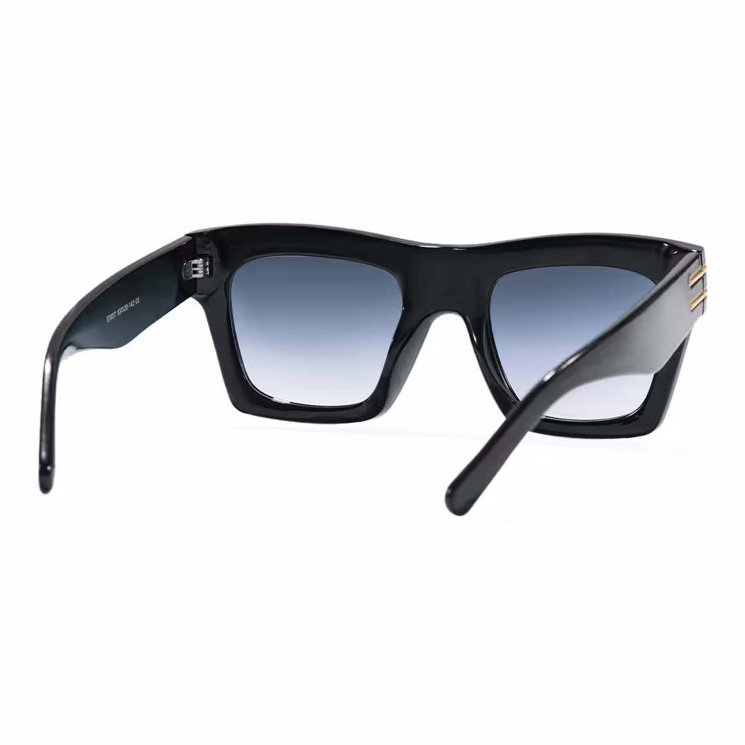 Back view of Brixt square pc sunglasses in black. SPU: SP0052605