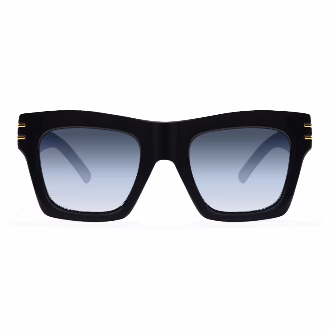 Front view of Brixt square pc sunglasses SP0052605 in black