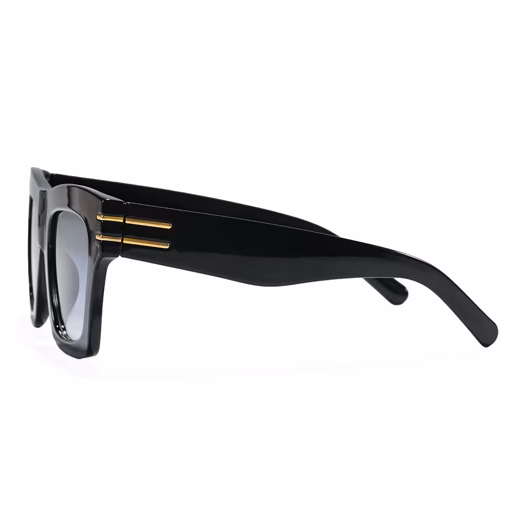 Side view of Brixt square pc sunglasses in black. SPU: SP0052605