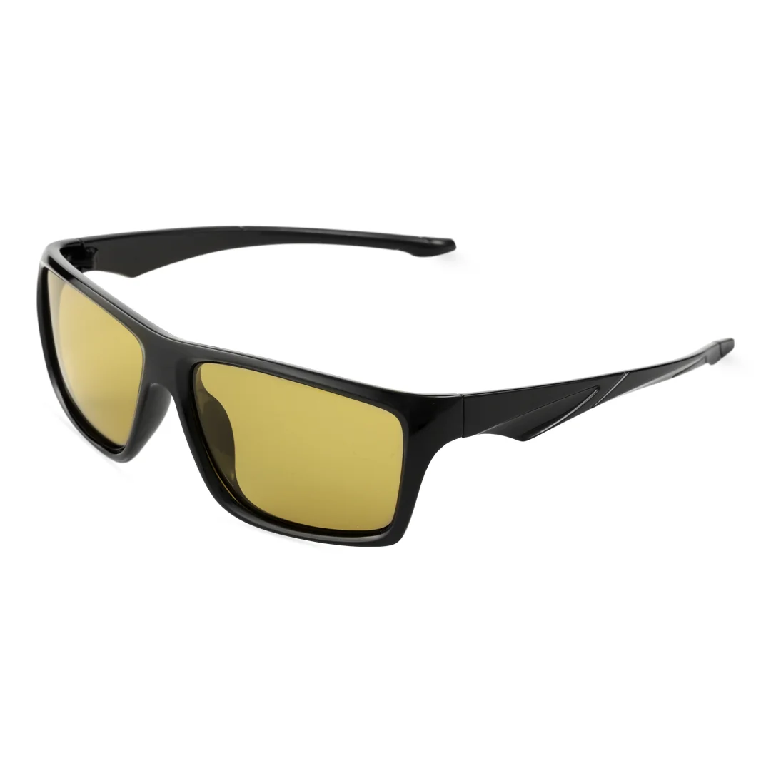 Angle view of Kieran square pc sunglasses SP0102410 in brown