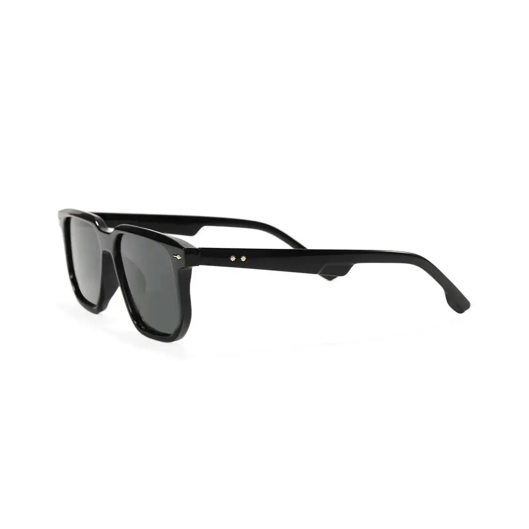 Side view of Lior square pc sunglasses SP0142506 in black
