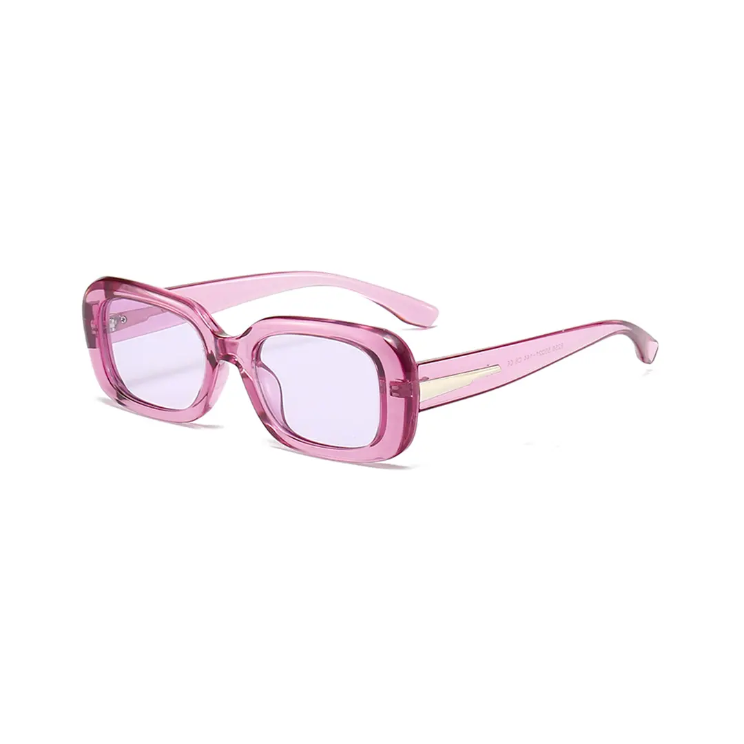 Angle view of Sandra rectangle pc sunglasses SP0182507 in pink