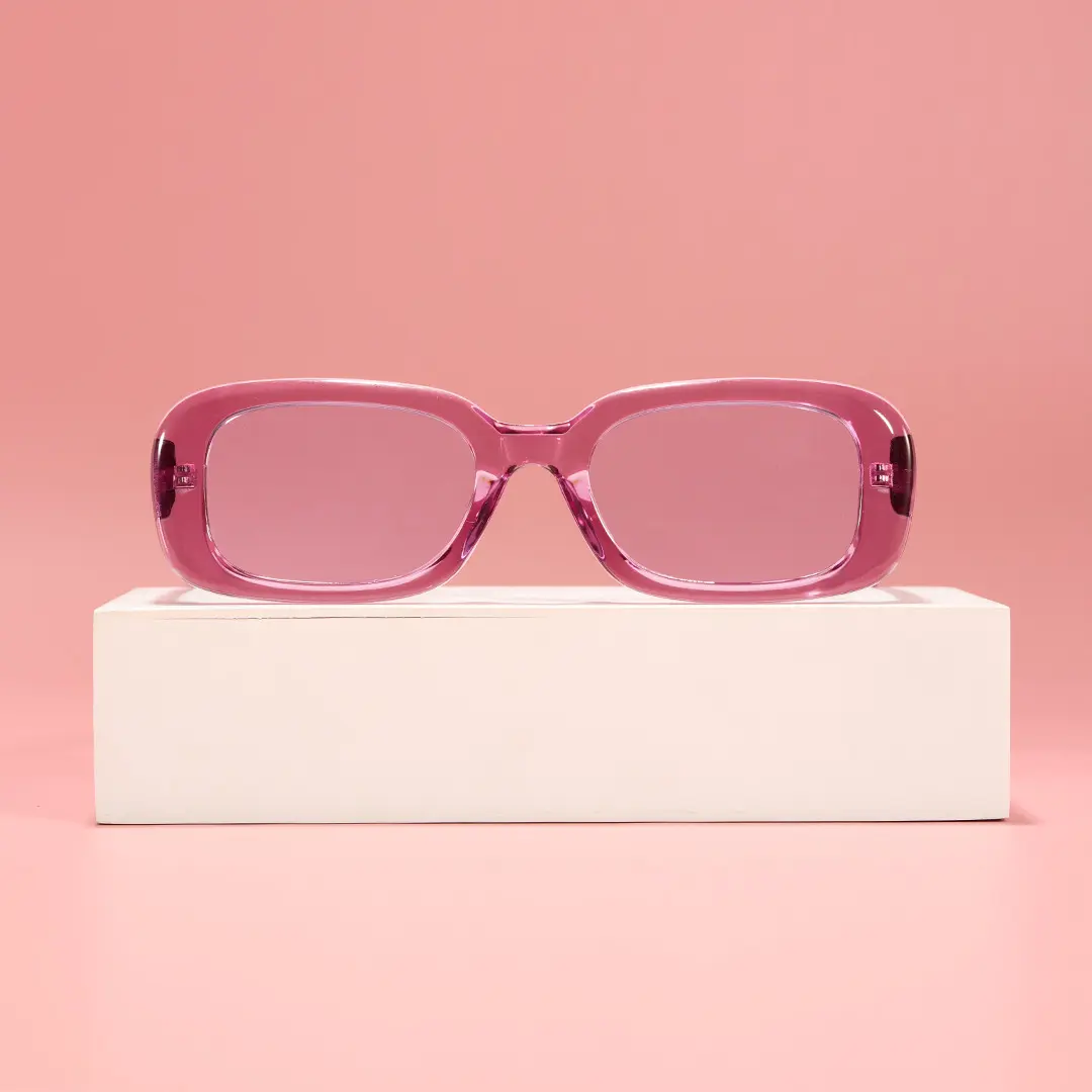 Scene view of Sandra rectangle pc sunglasses SP0182507 in pink