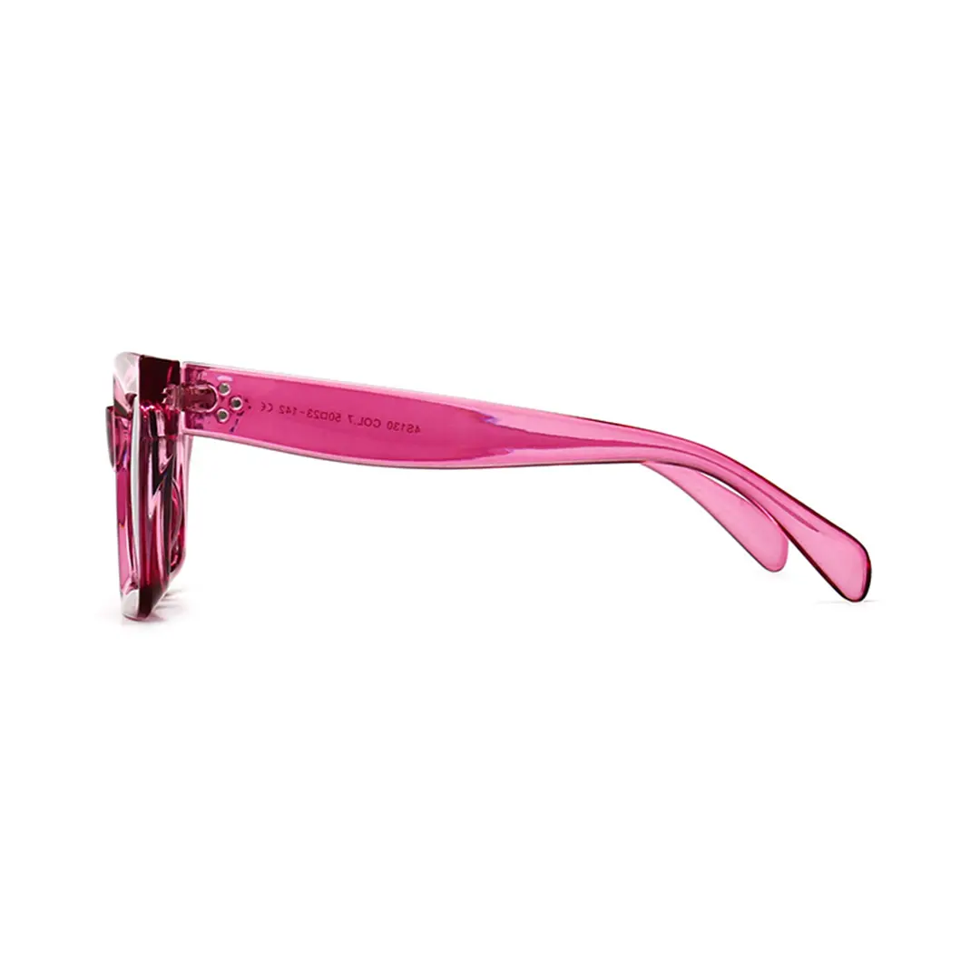 Side view of Sloane square pc sunglasses SP0192507 in pink