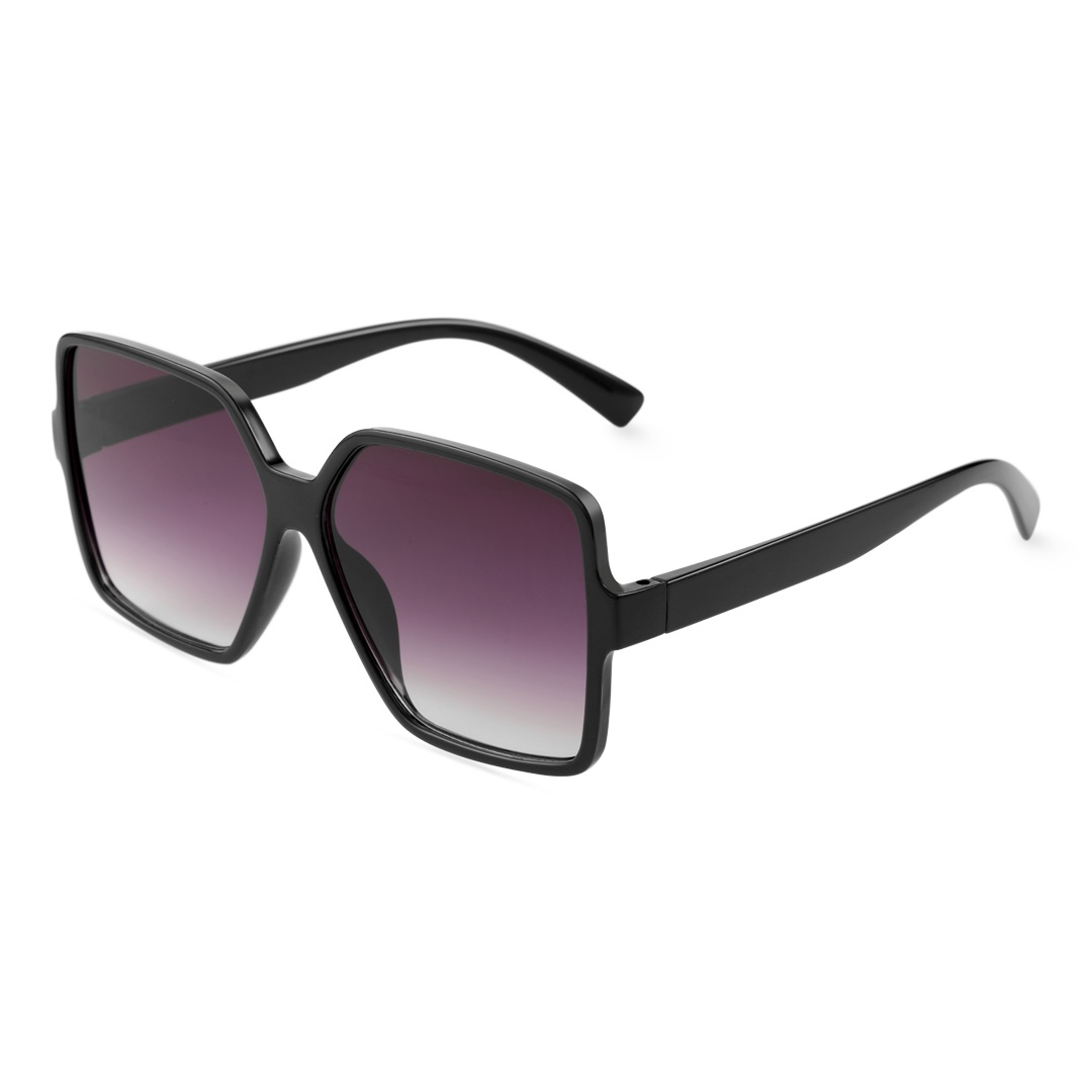Angle view of Katya square pc sunglasses SP0212410 in light purple