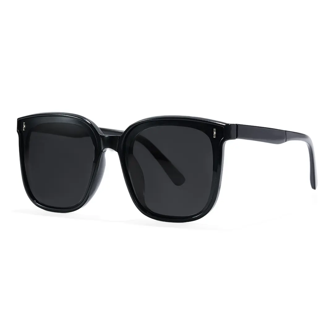 Angle view of Havenr square pc sunglasses SP0302604 in black
