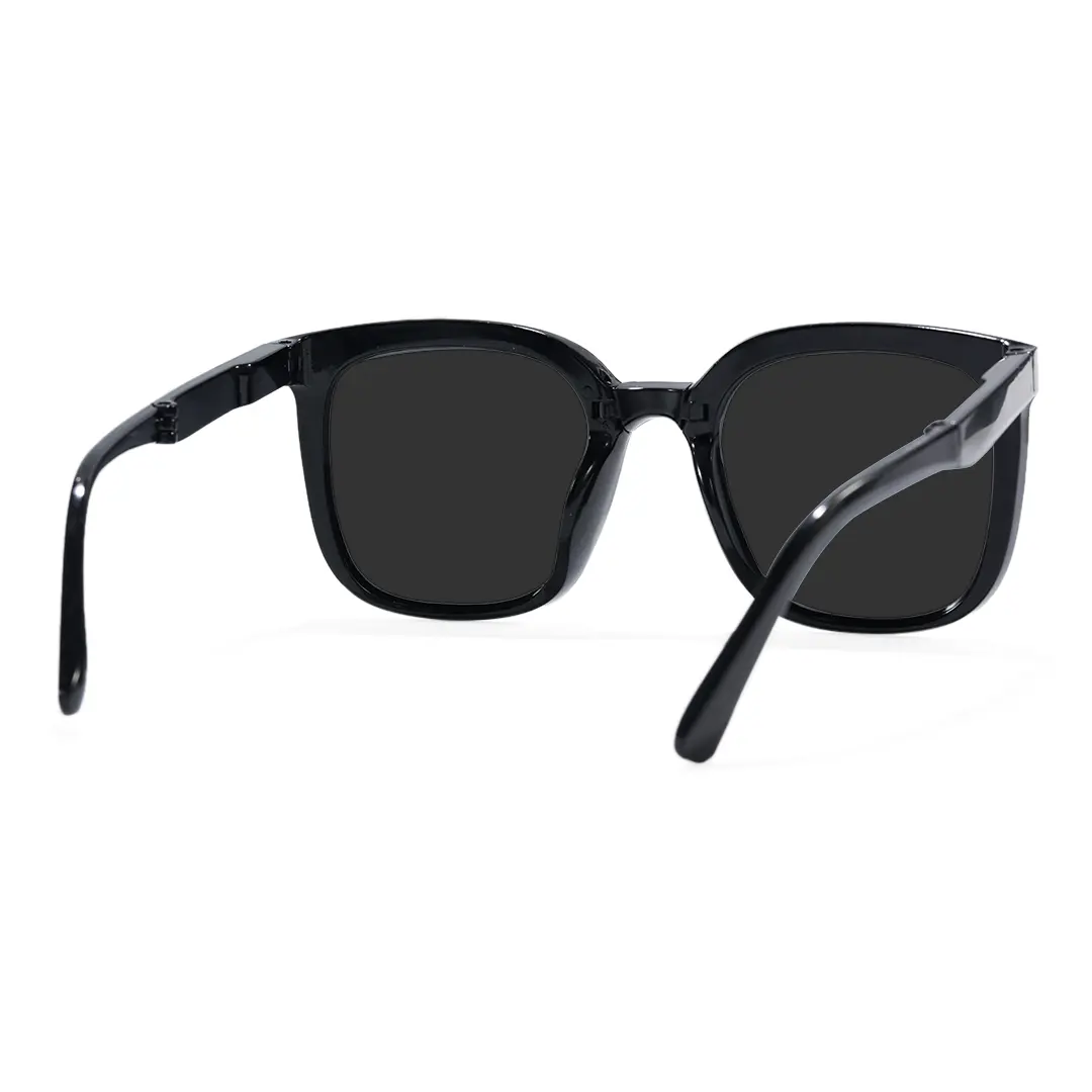 Back view of Havenr square pc sunglasses SP0302604 in black