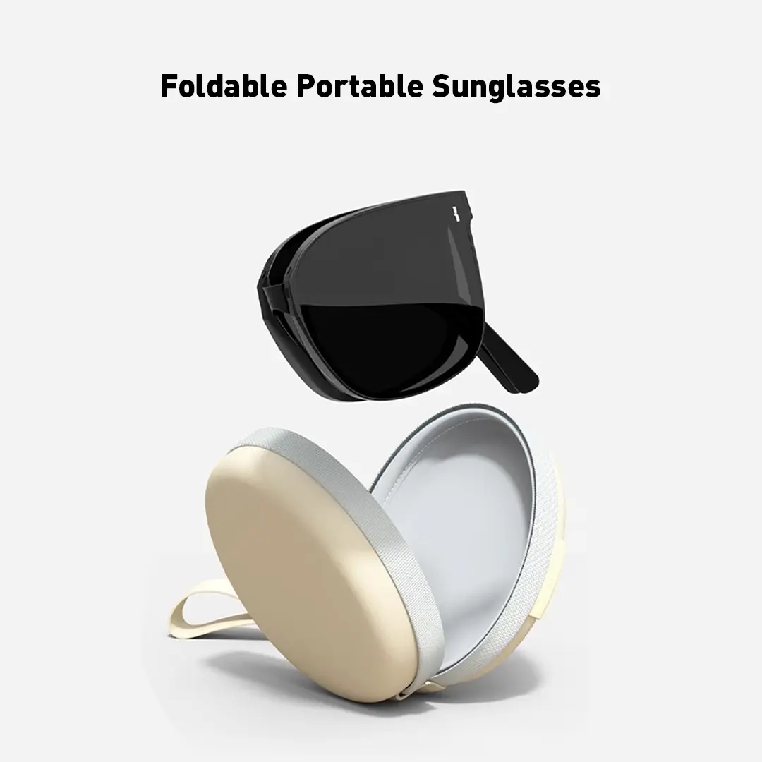 Folded storage view of Havenr square pc sunglasses in black. SPU: SP0302604