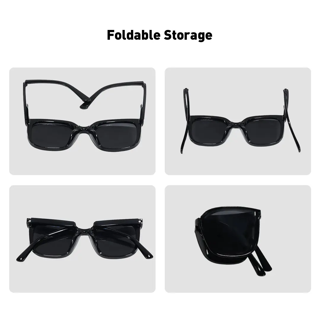 Frame detail view of Havenr square pc sunglasses in black. SPU: SP0302604