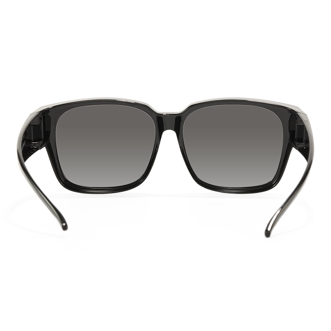 Back view of Edward square tr90 sunglasses SR0032406 in black
