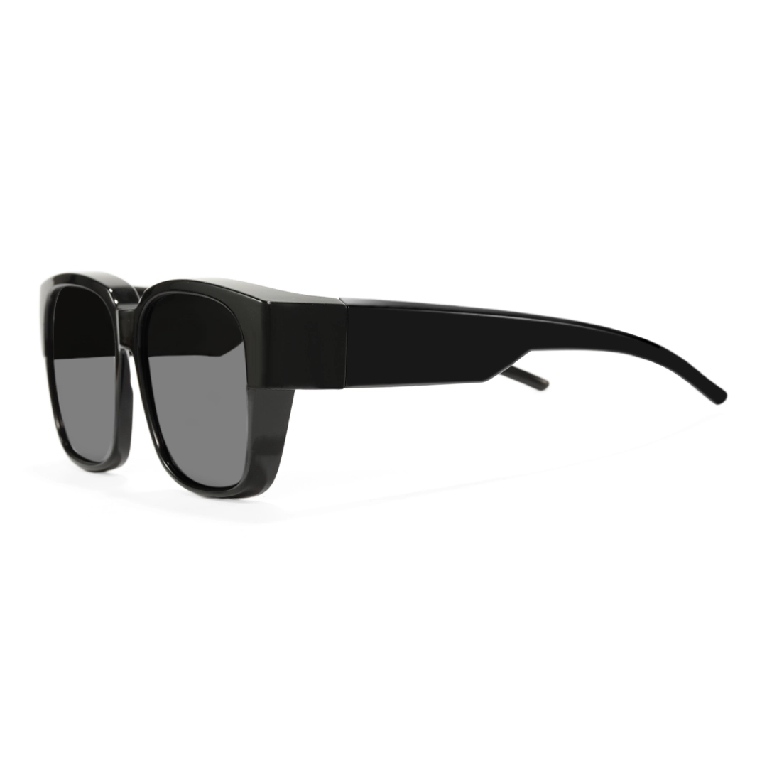 Side view of Edward square tr90 sunglasses SR0032406 in black