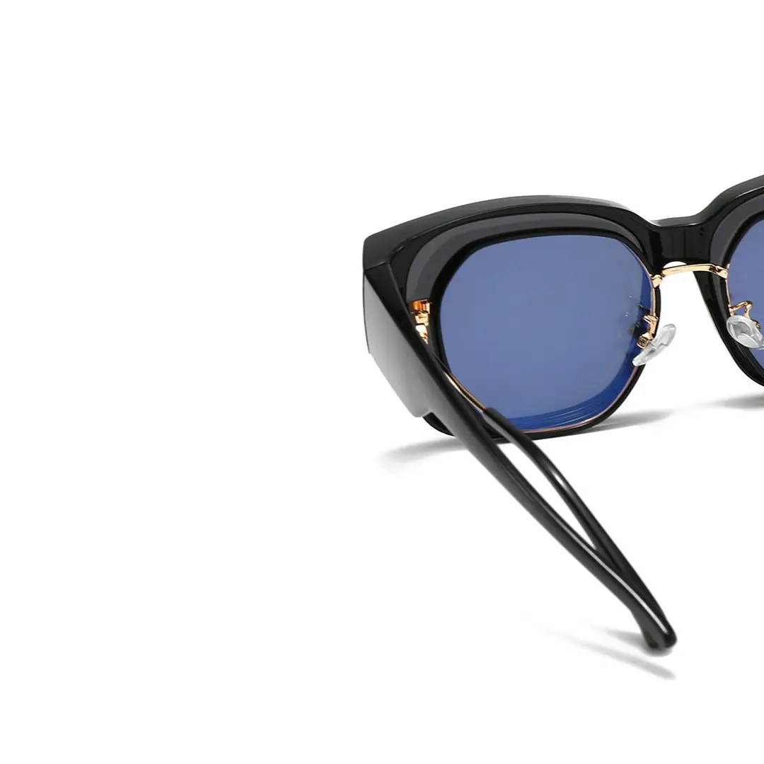 Frame detail view of Edward square tr90 UV polarized fit-over sunglasses SR0032406 in black