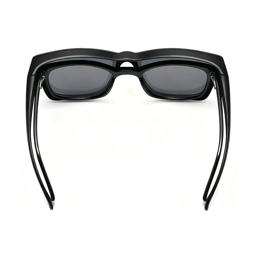 Structure detail of Edward square tr90 UV polarized fit-over sunglasses SR0032406 in black