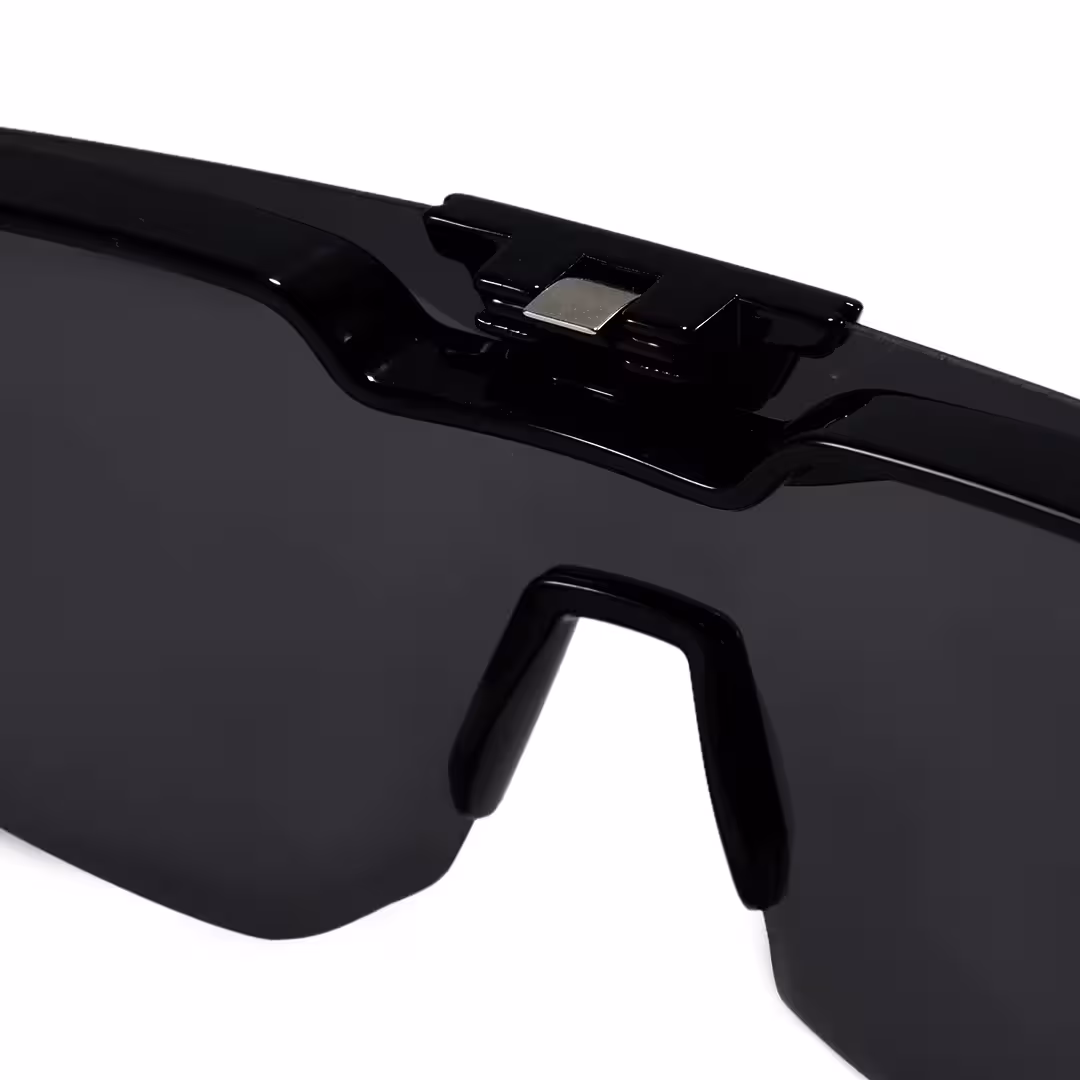 Frame detail view of Cyra square tr90 flip-up sunglasses SR0062605 in black
