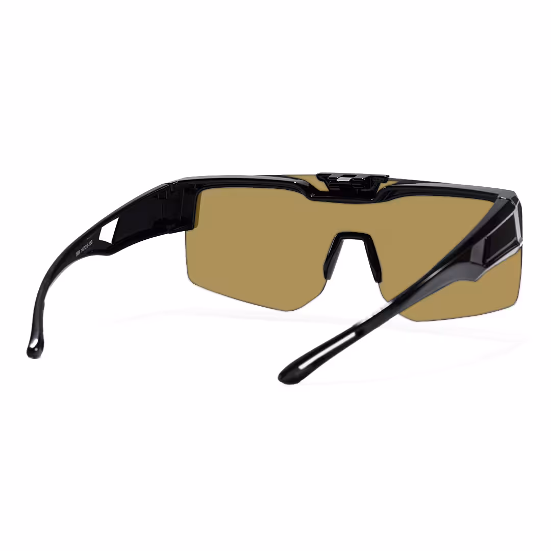 Back view of Cyra square tr90 flip-up sunglasses SR0062605 in blue