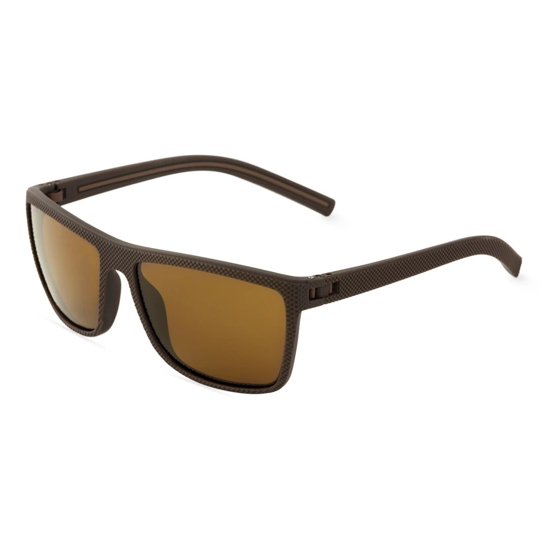 Angle view of Paris square tr90 sunglasses SR0072410 in brown