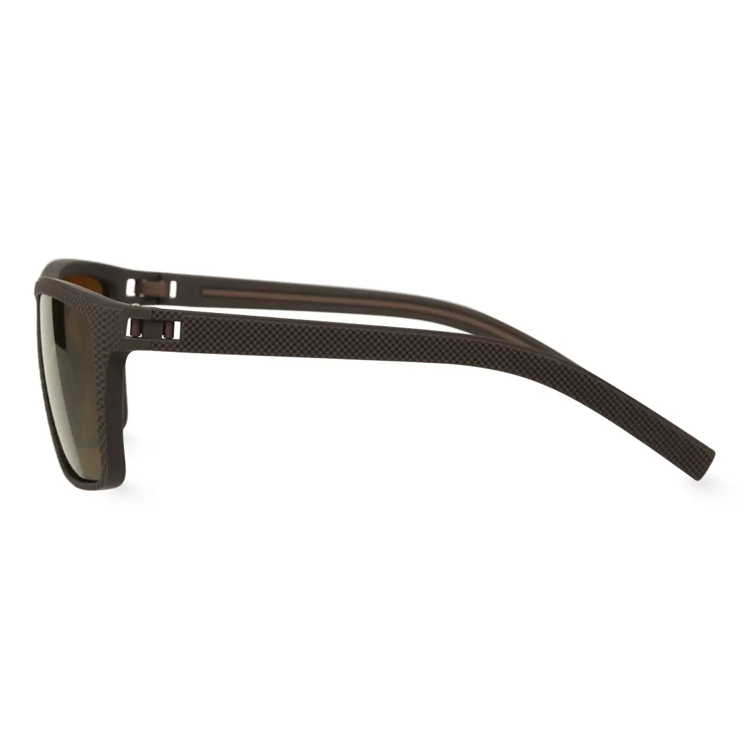 Side view of Paris square tr90 sunglasses SR0072410 in brown