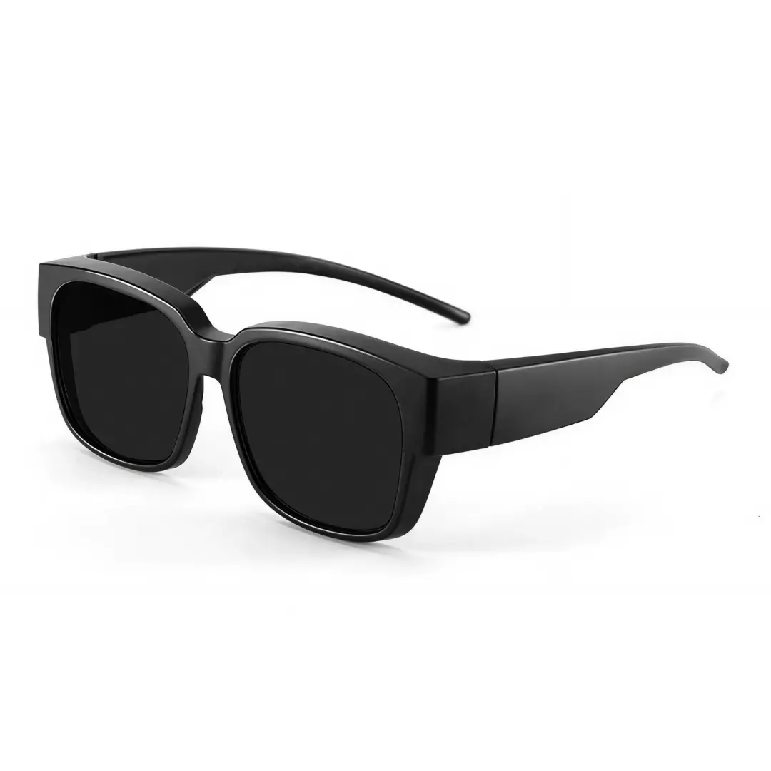 Angle view of Bran square tr90 sunglasses SR0152303 in black